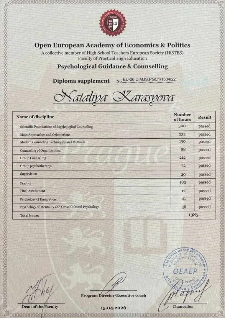 Приложение к диплому